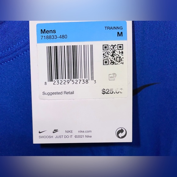 NWT Blue Medium The Nike Tee Dri Fit Short Sleeve Shirt - Picture 5 of 6